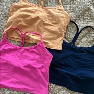 Beyond Yoga Grab Bag!!! 3 Spacedye Crop Tanks in Pink, Navy, and Orange